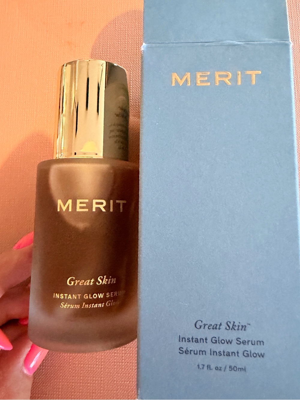 Merit Great Skin Instant Glow Serum BNIB 1.7 fl oz/50 ml